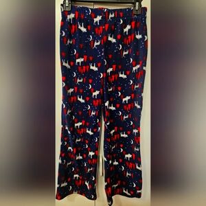 Eddie Bauer Pajamas Size M (10/12) Kids with Moose and trees.